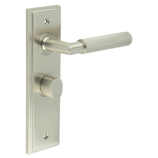 Burlington Piccadilly Door Handle Bathroom Backplate & Turn & Release 81