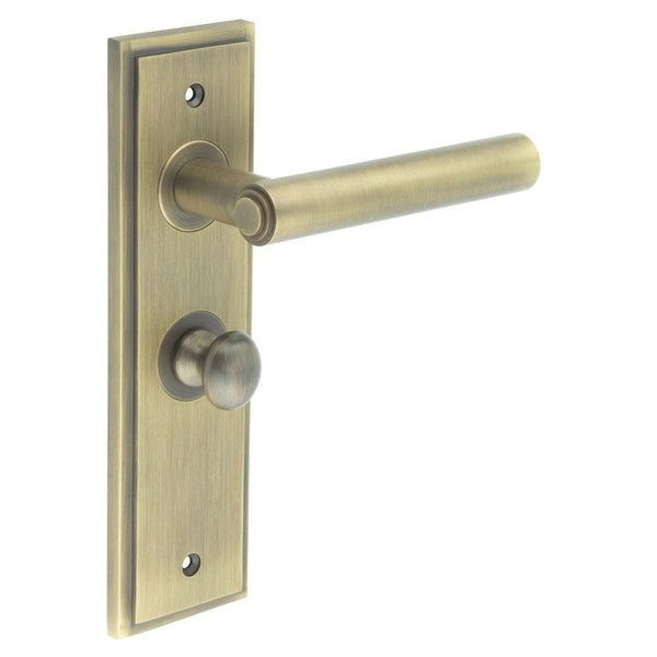 Burlington Richmond Door Handle Bathroom Backplate & Turn & Release 80 by Burlington By Frelan