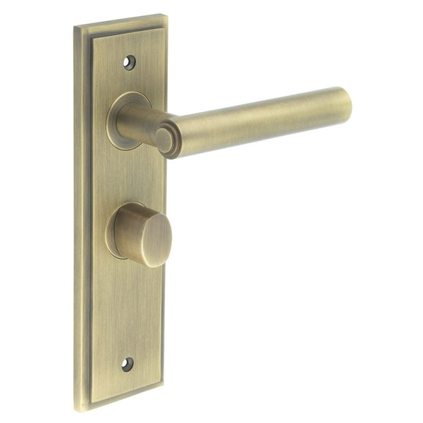 Burlington Richmond Door Handle Bathroom Backplate & Turn & Release 81 by Burlington By Frelan