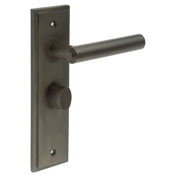 Burlington Richmond Door Handle Bathroom Backplate & Turn & Release 81 by Burlington By Frelan