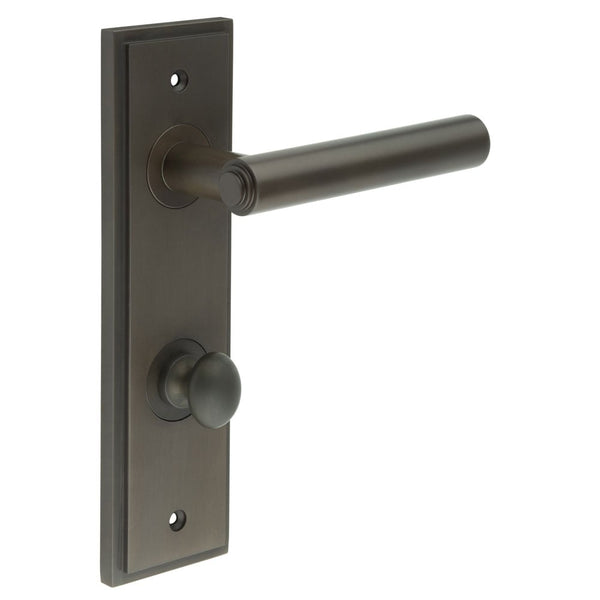 Burlington Richmond Door Handle Din Bathroom Backplate & Turn & Release 80 by Burlington By Frelan