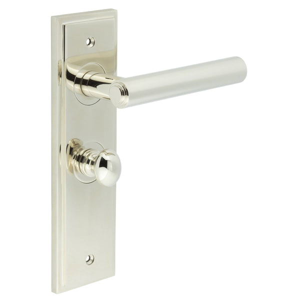 Burlington Richmond Door Handle Bathroom Backplate & Turn & Release 80 by Burlington By Frelan