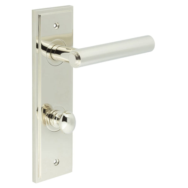 Burlington Richmond Door Handle Din Bathroom Backplate & Turn & Release 80 by Burlington By Frelan