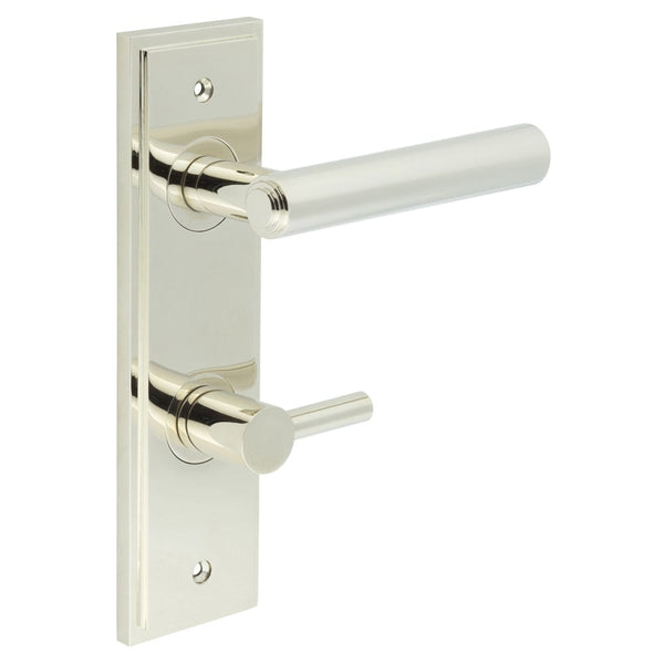 Burlington Richmond Door Handle Din Bathroom Backplate & Turn & Release 82