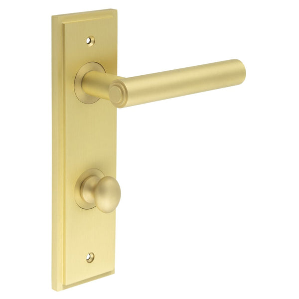 Burlington Richmond Door Handle Din Bathroom Backplate & Turn & Release 80 by Burlington By Frelan