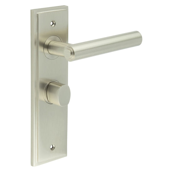 Burlington Richmond Door Handle Bathroom Backplate & Turn & Release 81 by Burlington By Frelan