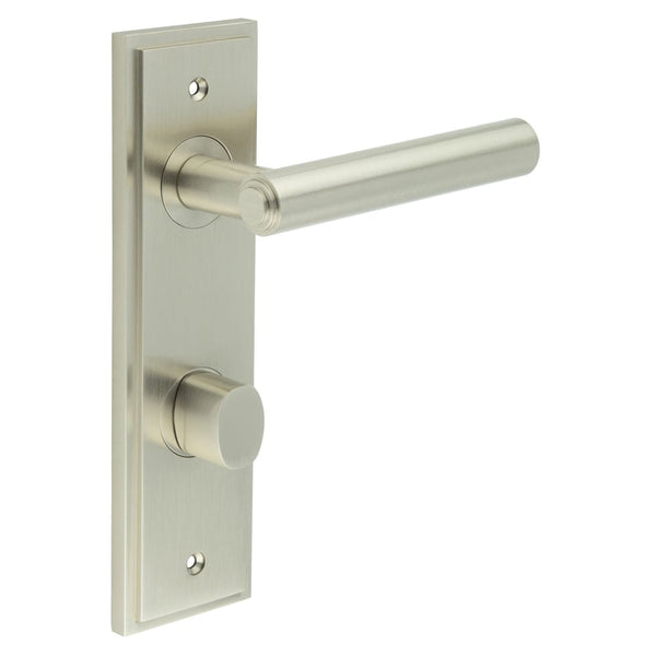 Burlington Richmond Door Handles Din Bathroom Backplate & Turn & Release 81
