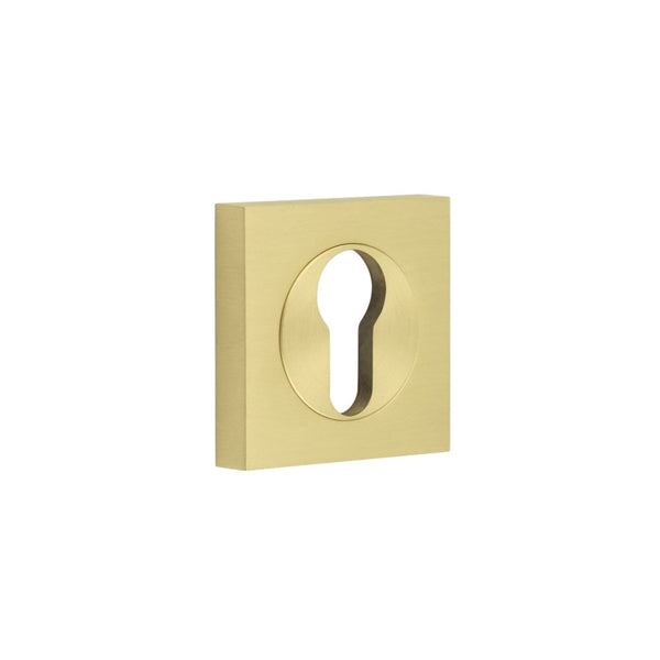 Burlington Euro Profile Escutcheons Square Plain Rose