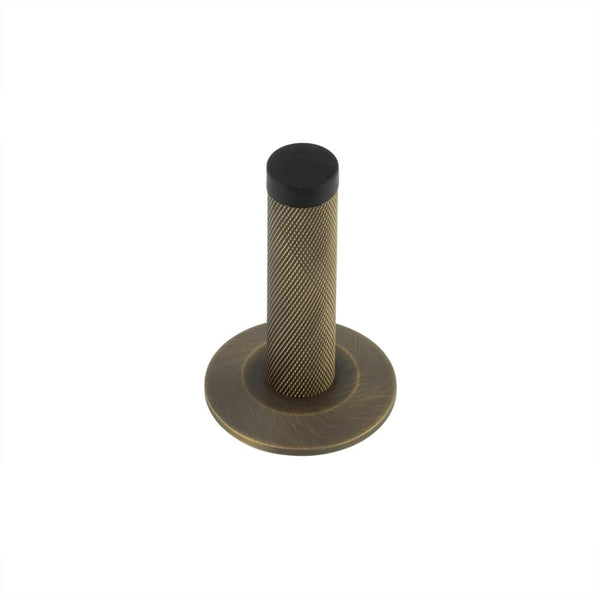 Burlington Knurled Wall Mounted Door Stops Chamfered Rose