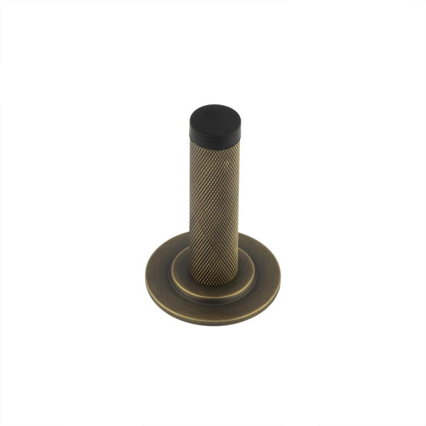 Burlington Knurled Wall Mounted Door Stops Stepped Rose