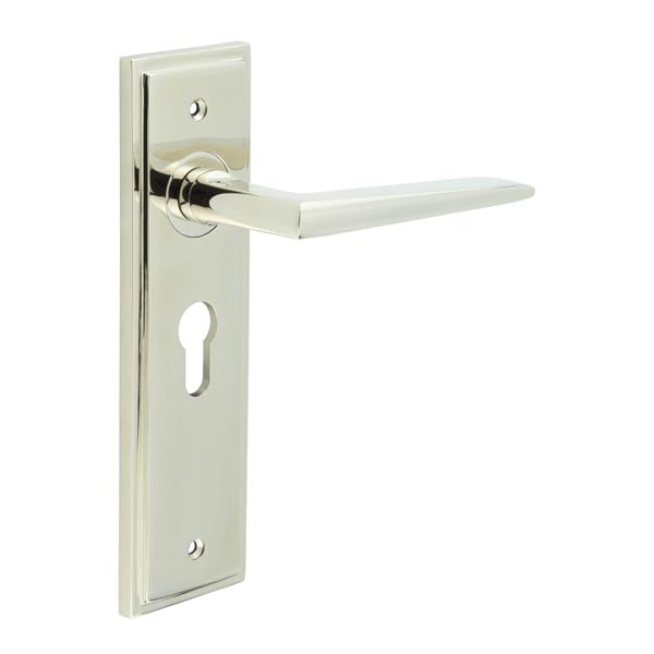 Burlington Mayfair Door Handles Euro Backplate