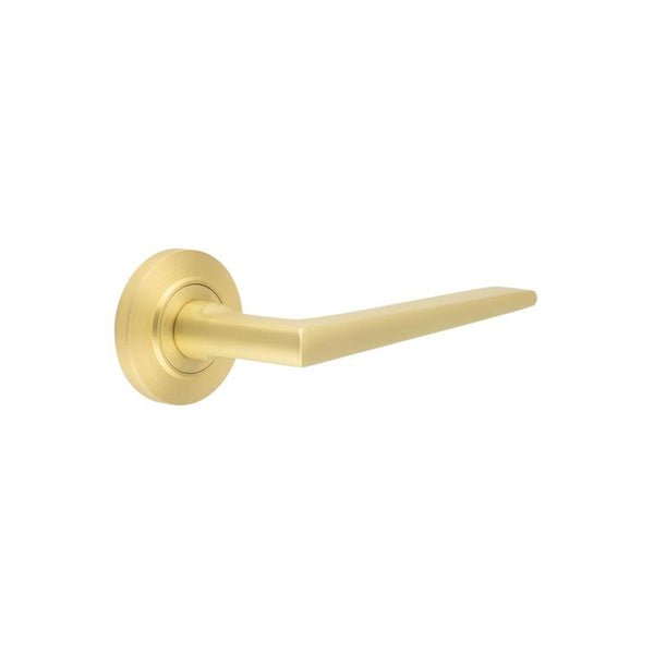 Burlington Mayfair Door Handles On Chamfered Rose