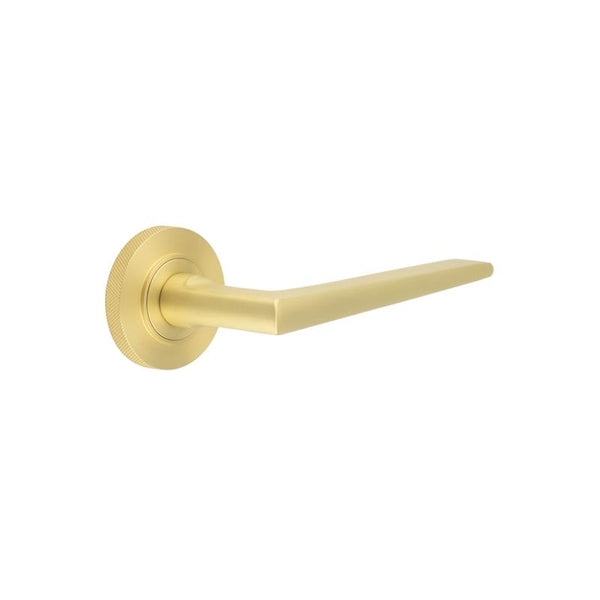 Burlington Mayfair Door Handles On Knurled Rose