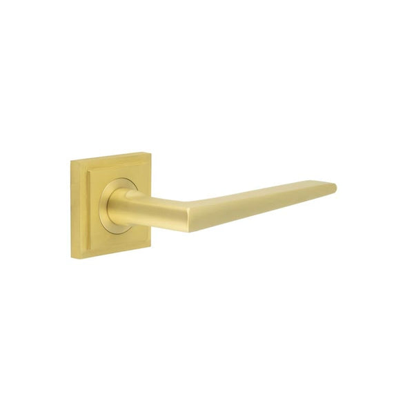 Burlington Mayfair Door Handles On Square Stepped Rose