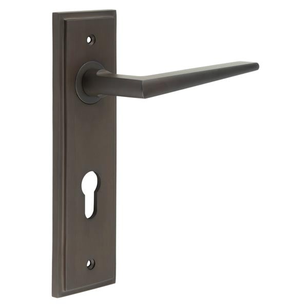 Burlington Mayfair Door Handles Din Euro Backplate
