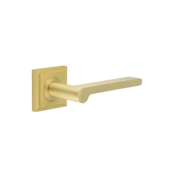 Burlington Fitzrovia Door Handles On Square Stepped Rose