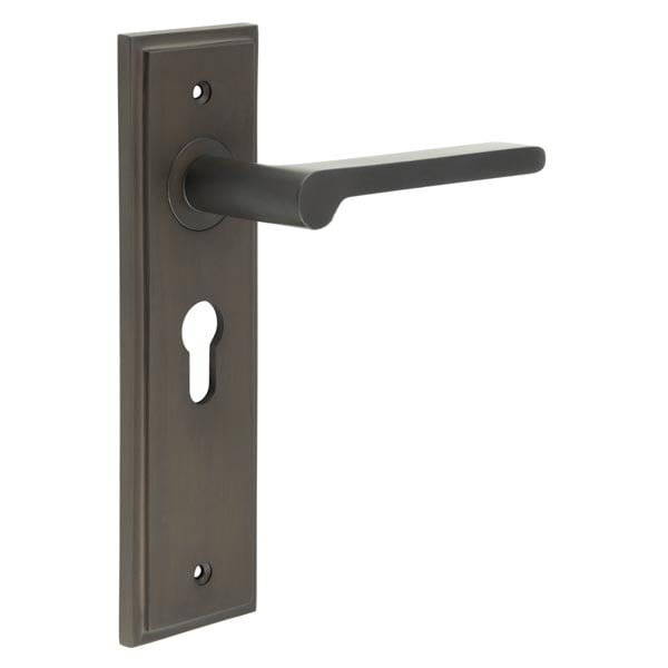 Burlington Fitzrovia Door Handle Euro Backplate