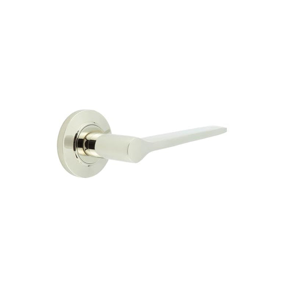 Burlington Knightsbridge Door Handles On Chamfered Rose