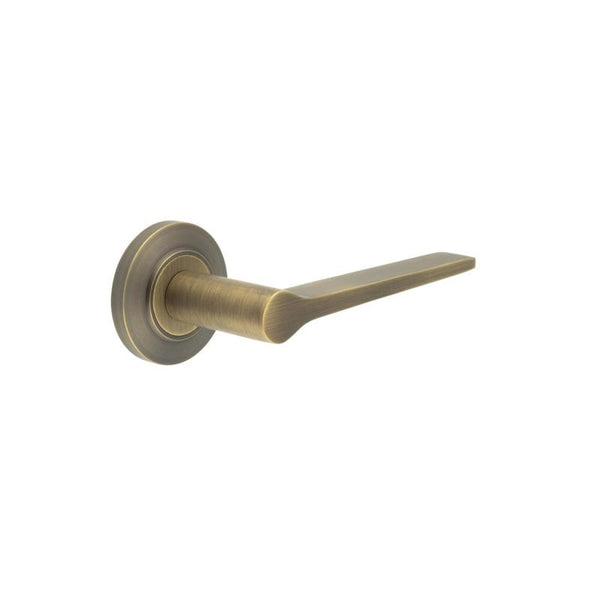 Burlington Knightsbridge Door Handles On Chamfered Rose