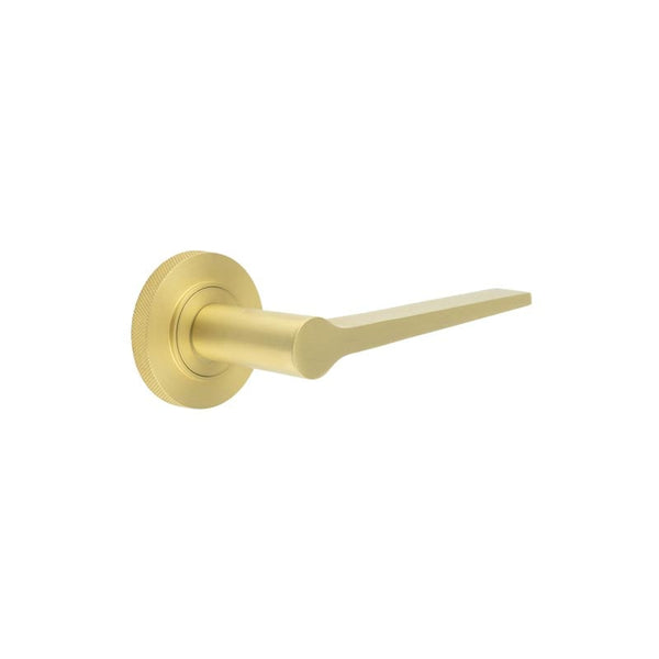 Burlington Knightsbridge Door Handles On Knurled Rose