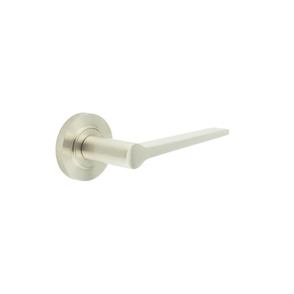 Burlington Knightsbridge Door Handles On Knurled Rose