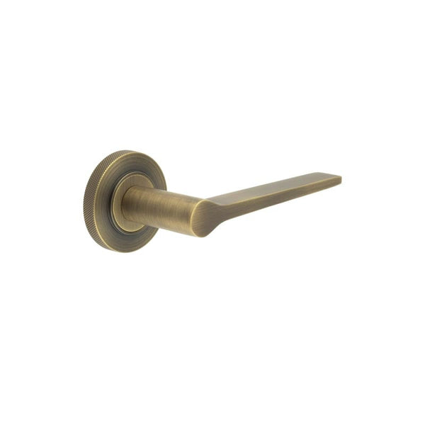 Burlington Knightsbridge Door Handles On Knurled Rose
