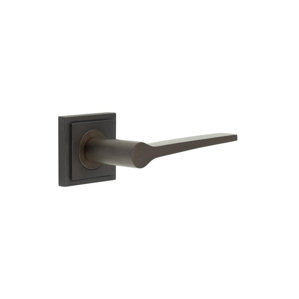 Burlington Knightsbridge Door Handles On Square Stepped Rose