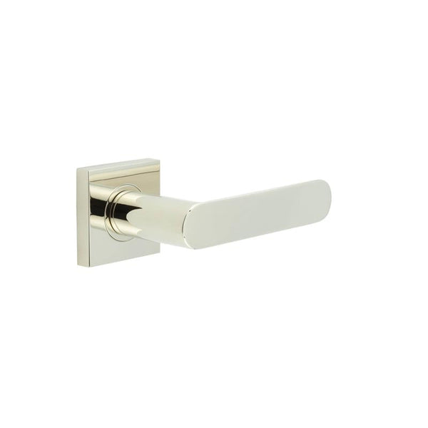 Burlington Kensington Door Handles On Square Plain Rose