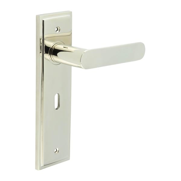 Burlington Kensington Door Handles Lock Backplate