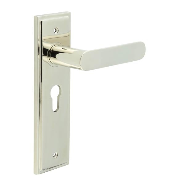 Burlington Kensington Door Handle Euro Backplate