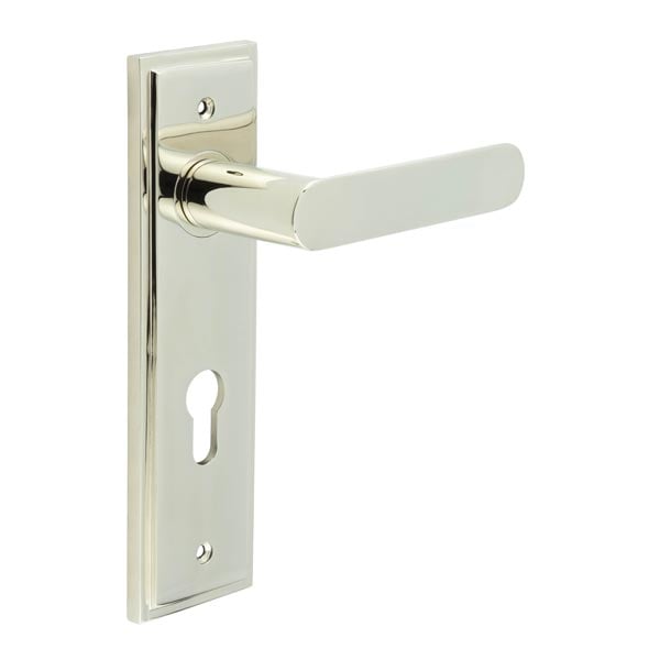 Burlington Kensington Door Handles Din Euro Backplate