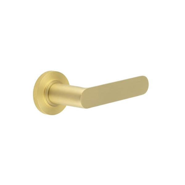 Burlington Kensington Door Handles On Knurled Rose