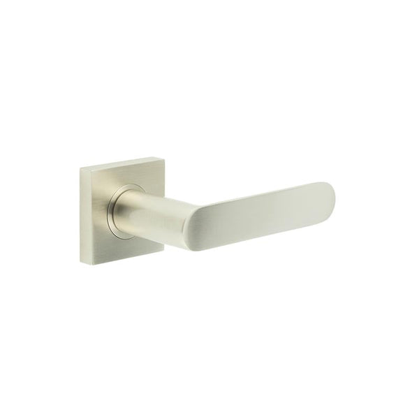 Burlington Kensington Door Handles On Square Plain Rose