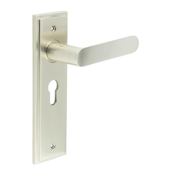 Burlington Kensington Door Handles Euro Backplate