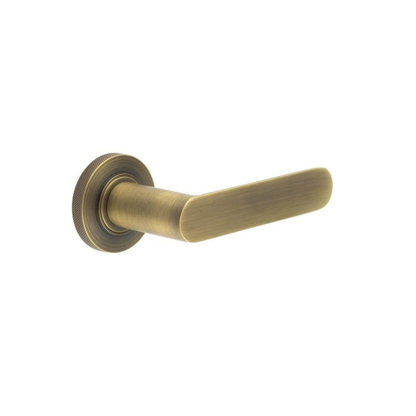Burlington Kensington Door Handles On Knurled Rose
