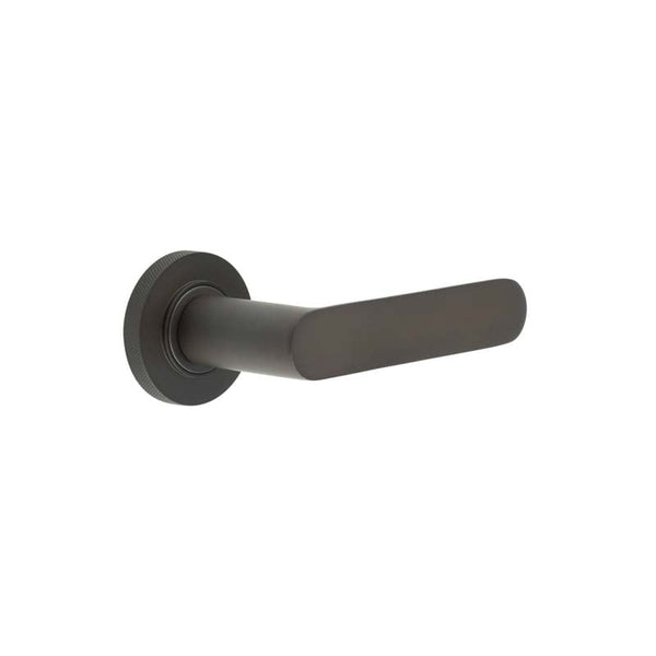 Burlington Kensington Door Handles On Knurled Rose