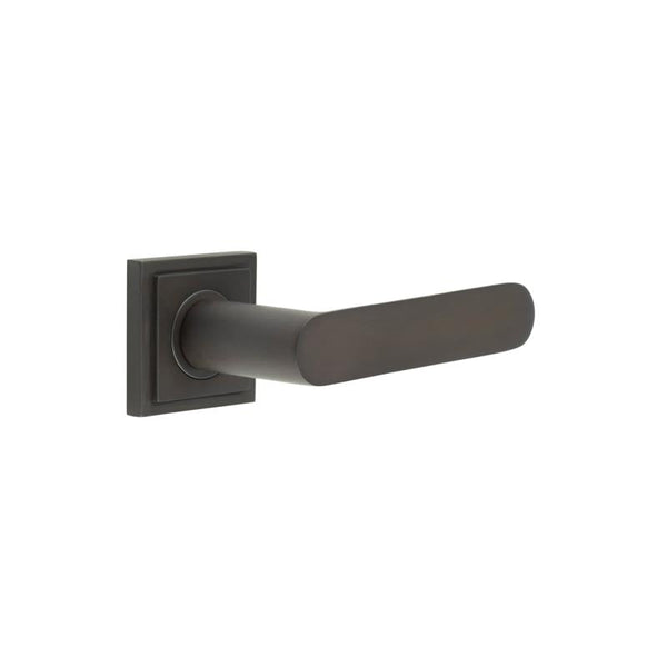 Burlington Kensington Door Handles On Square Stepped Rose