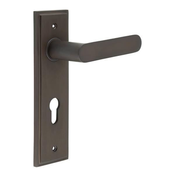Burlington Kensington Door Handle Din Euro Backplate