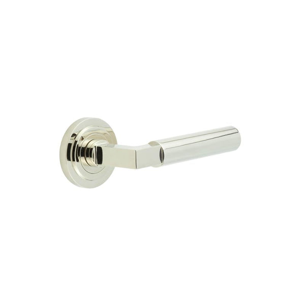 Burlington Westminster Door Handles On Stepped Rose by Burlington By Frelan