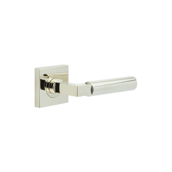 Burlington Westminster Door Handles On Square Plain Rose by Burlington By Frelan