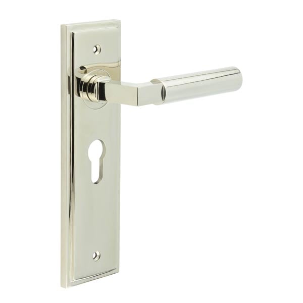 Burlington Westminster Door Handle Euro Backplate