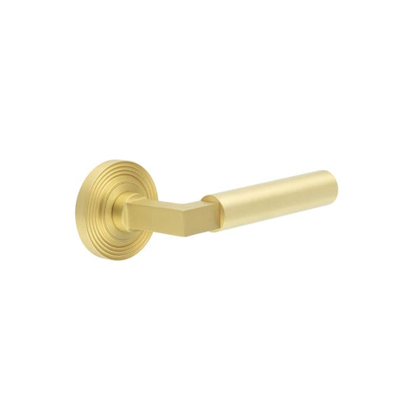 Burlington Westminster Door Handles On Reeded Rose