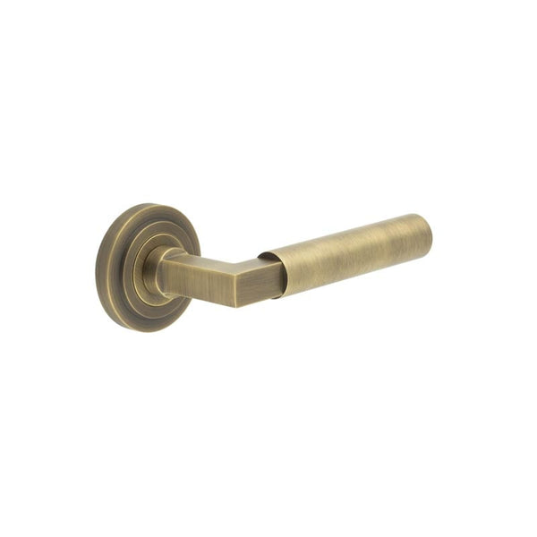 Burlington Westminster Door Handles On Stepped Rose