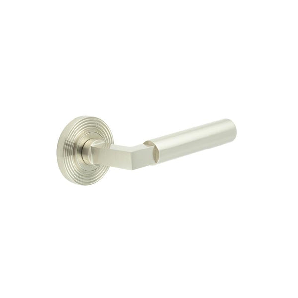 Burlington Westminster Door Handles On Reeded Rose