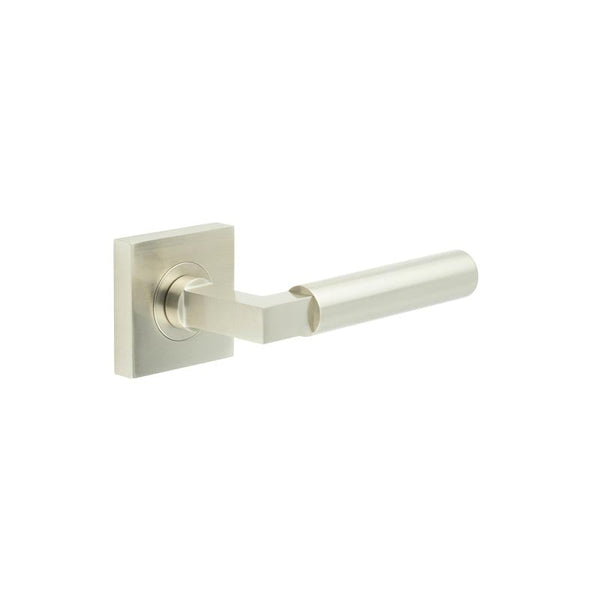 Burlington Westminster Door Handles On Square Plain Rose by Burlington By Frelan