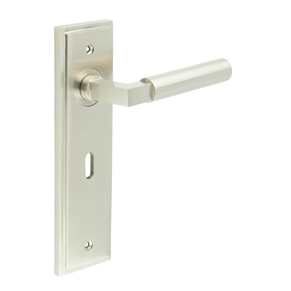Burlington Westminster Door Handles Lock Backplate