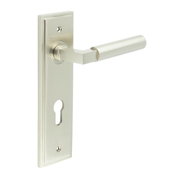 Burlington Westminster Door Handles Din Euro Backplate