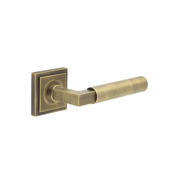 Burlington Westminster Door Handles On Square Stepped Rose