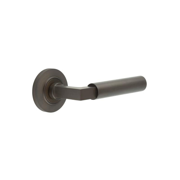Burlington Westminster Door Handles On Chamfered Rose by Burlington By Frelan