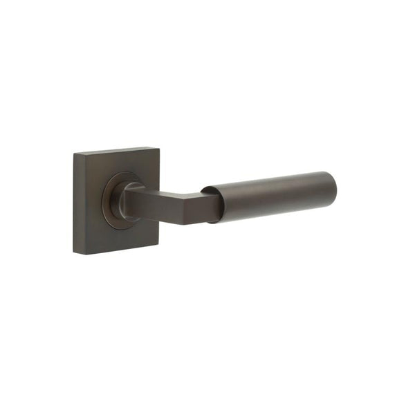 Burlington Westminster Door Handles On Square Plain Rose by Burlington By Frelan
